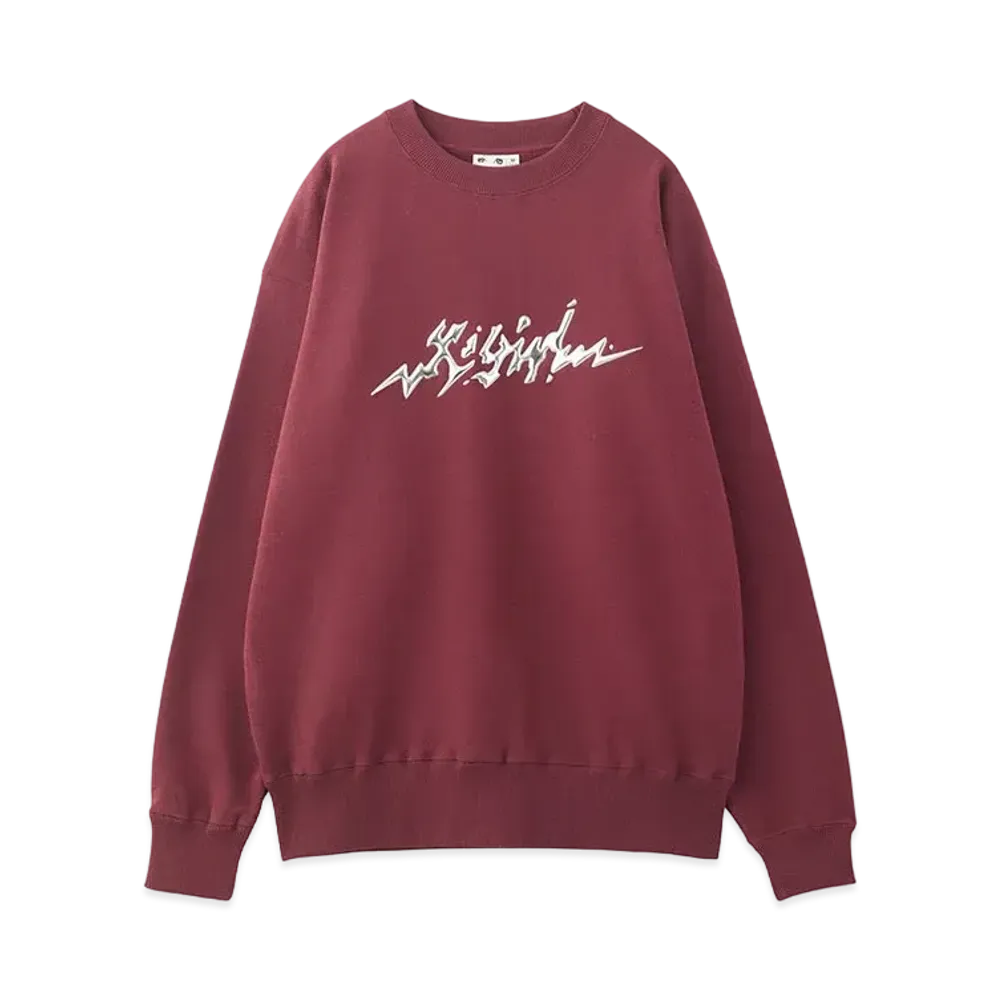 X-Girl Metallice Distortion Logo Sweat Top "Burgundy"