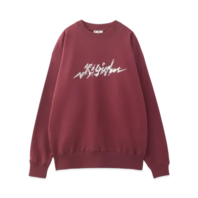 X-Girl Metallice Distortion Logo Sweat Top "Burgundy"
