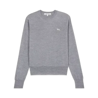Maison Kitsune Baby Fox Patch Regular Jumper "Medium Grey Melange"