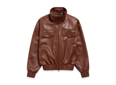 BALENCIAGA Women's High Collar Blouson "Chestnut"