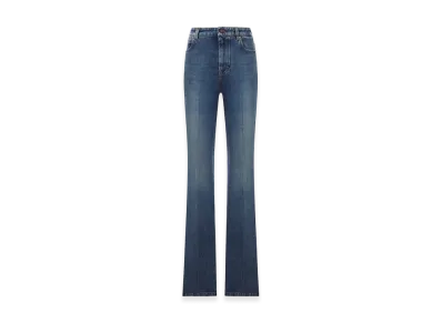 BALENCIAGA Women's High-Waisted Jeans In Vintage Blue "Blue"