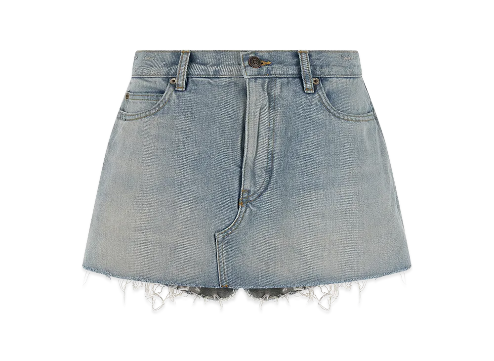 BALENCIAGA Women's Japanese Twill Skort "Light Blue"