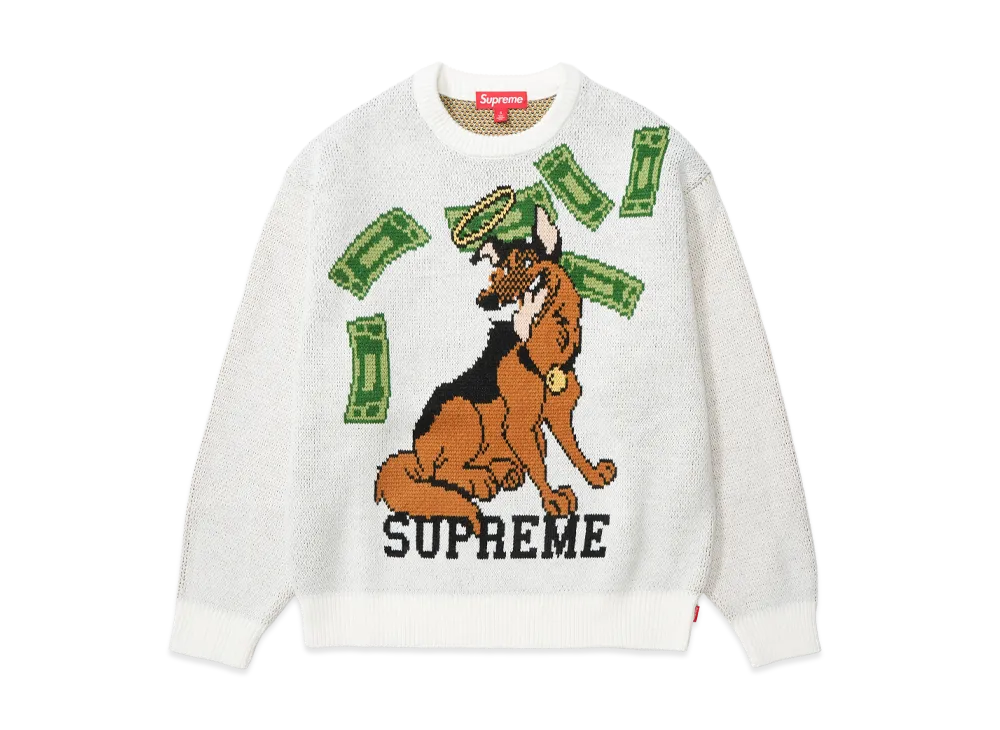 Supreme All Dogs Go To Heaven Sweater "White"
