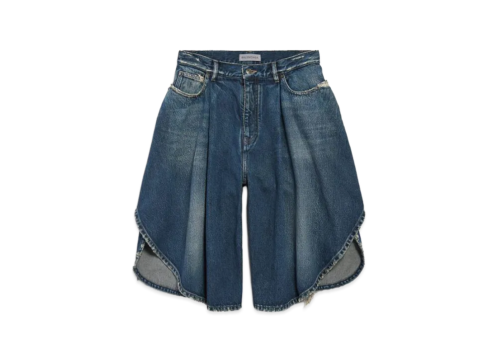 BALENCIAGA Women's Tulip Bermuda "Dark Ocean"