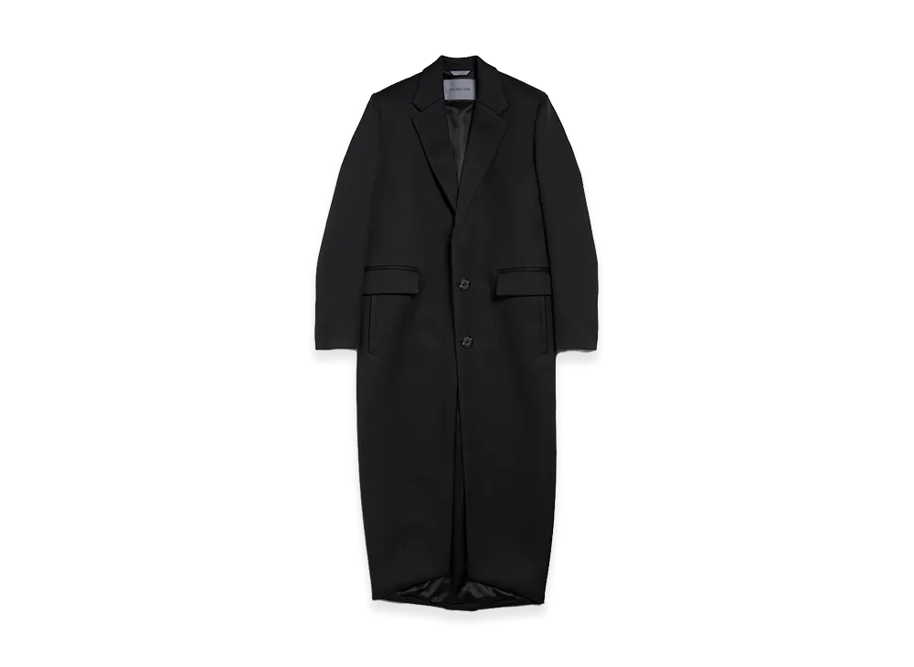 BALENCIAGA Women's Long Sack Coat "Black"