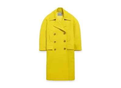 BALENCIAGA Women's Long Peacoat "Yellow"