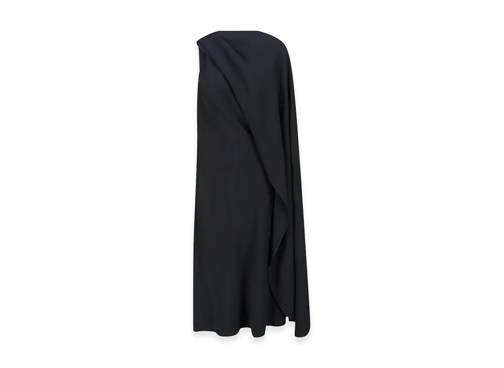 BALENCIAGA Women's Draped Maxi Dress "Black"