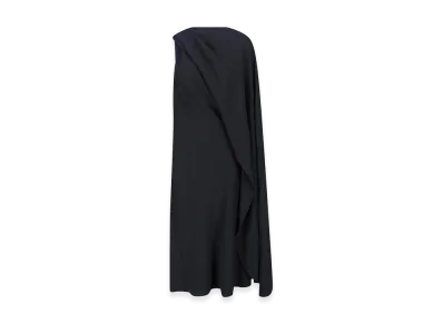 BALENCIAGA Women's Draped Maxi Dress "Black"