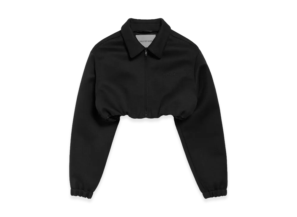 BALENCIAGA Women's Cropped Blouson "Black"