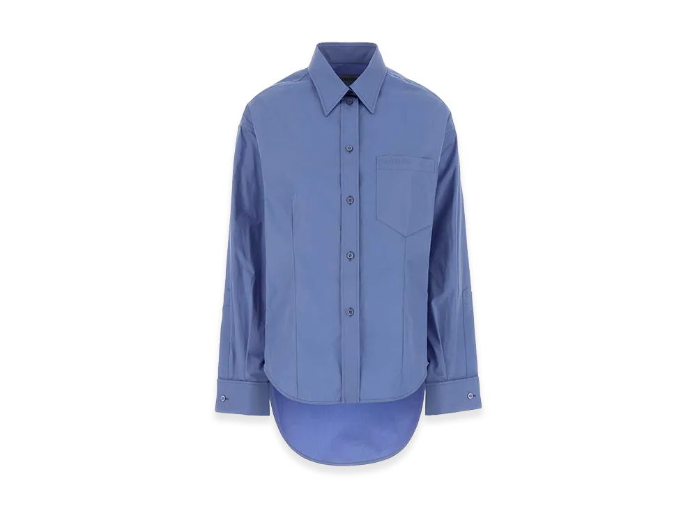 BALENCIAGA Women's Poplin Shirt "Cerulean Blue"