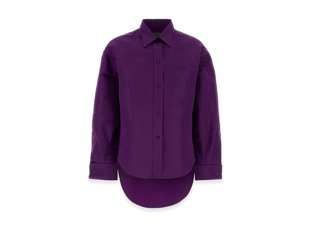 BALENCIAGA Women's Silk Shirt "Purple"