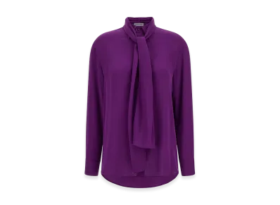 BALENCIAGA Women's Shirt With Scarf "Purple/Pink"