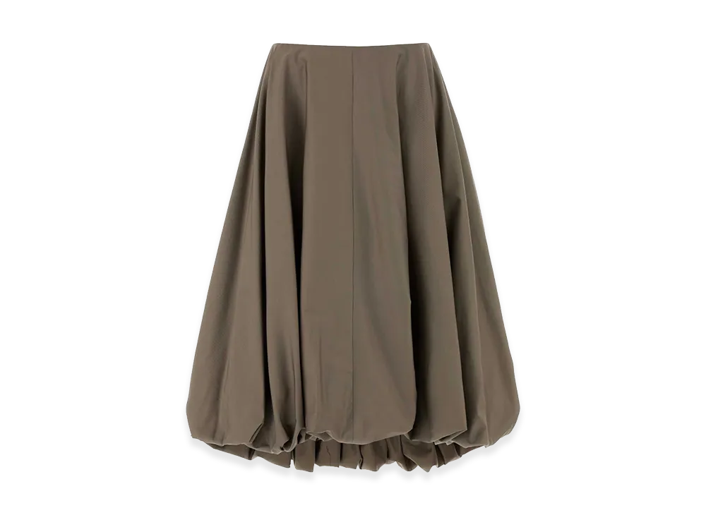 BALENCIAGA Women's Mud Gabardine Skirt "Brown"
