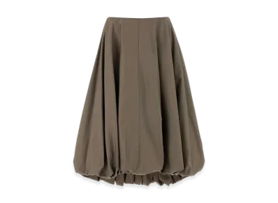 BALENCIAGA Women's Mud Gabardine Skirt "Brown"