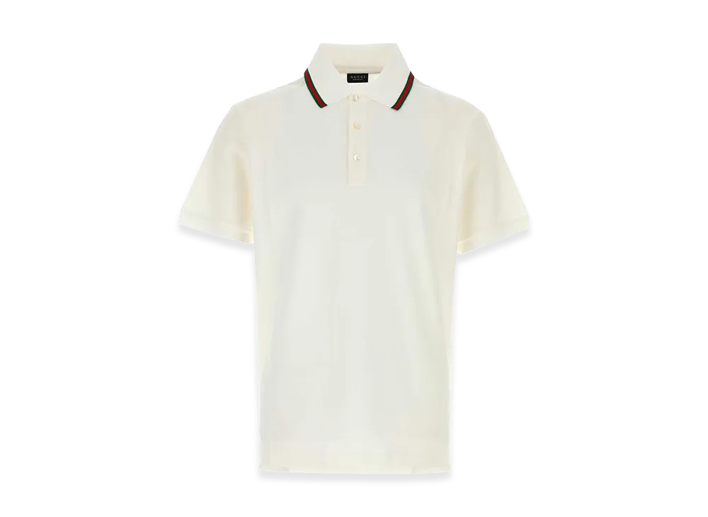 GUCCI Piquet Polo Shirt "White"
