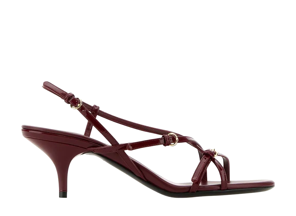 MIU MIU Women's Tyrian Leather Sandals "Purple"