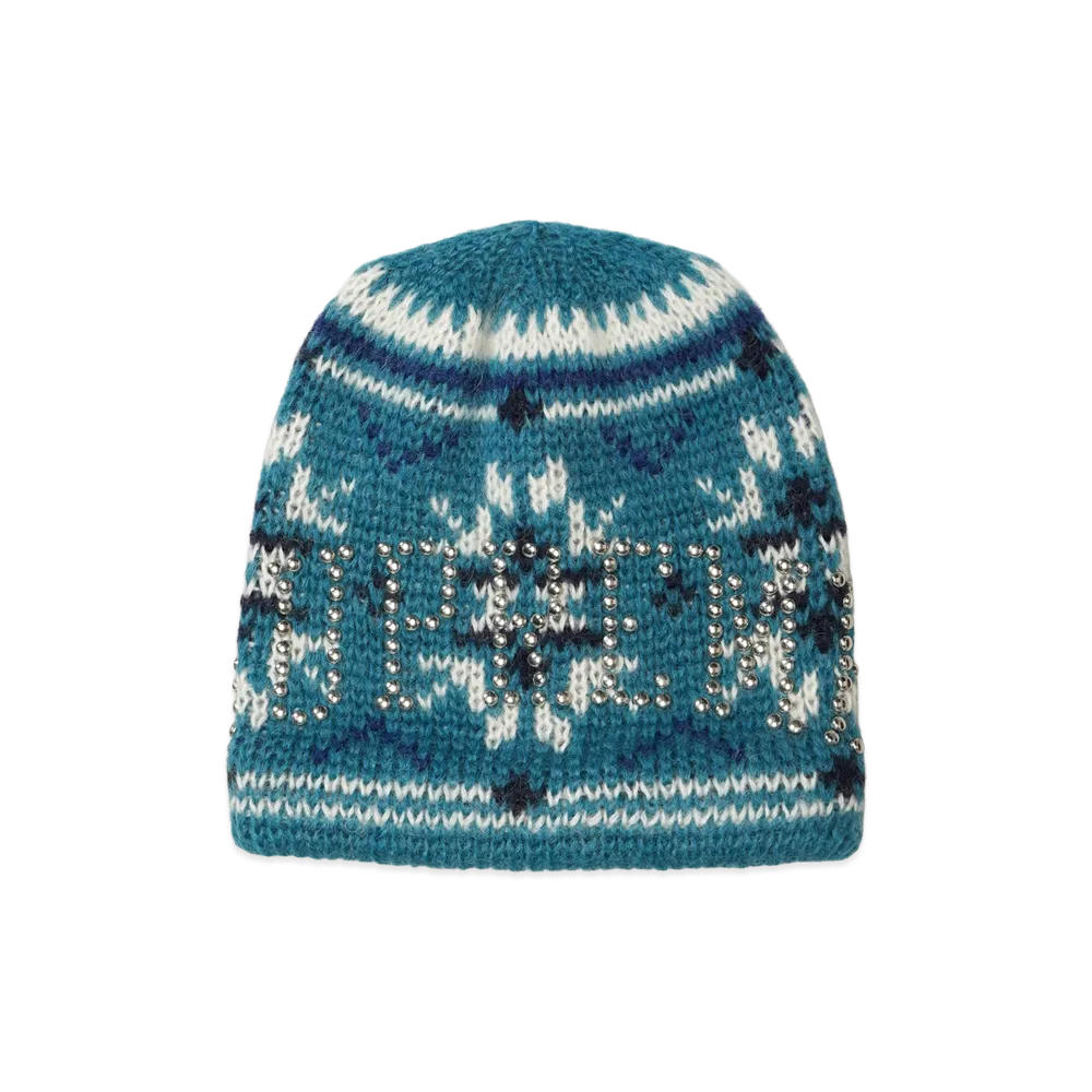 Supreme Studded Fair Isle Beanie "Blue"