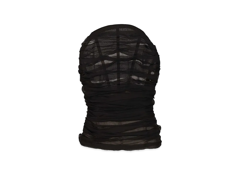 BALENCIAGA Women's Fitted Bustier Top Silk Chiffon "Black"