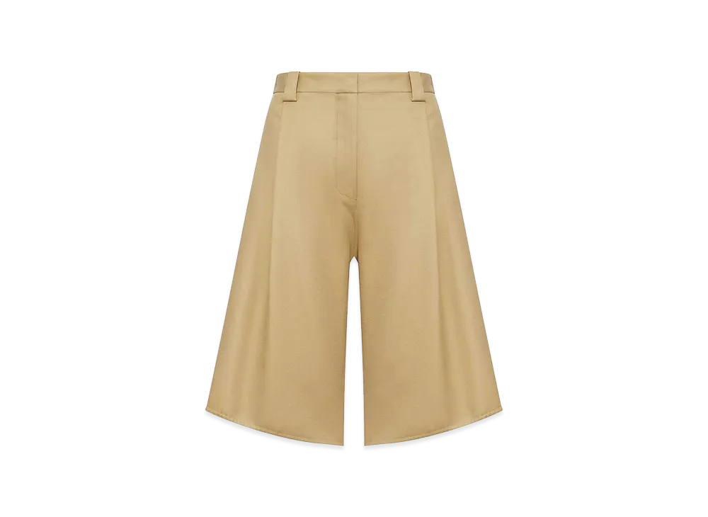 BALENCIAGA Women's Tulip-Shaped Cotton Bermuda Shorts "Camel"
