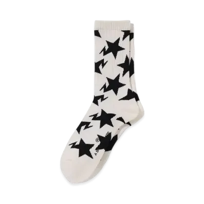 A BATHING APE Sta Pattern Socks "White"