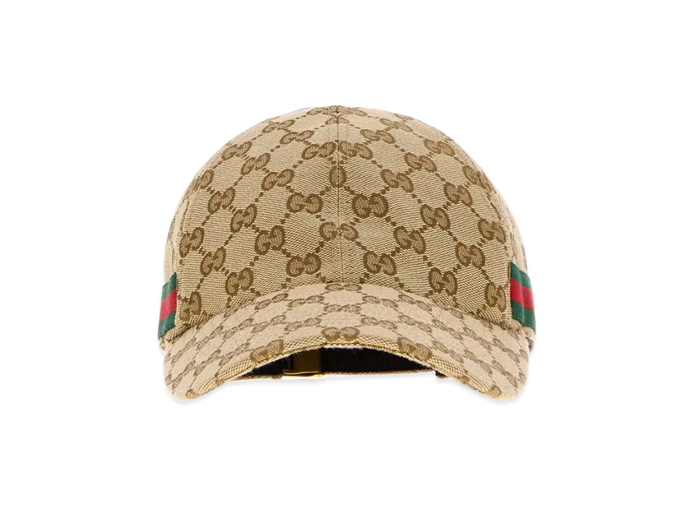 GUCCI GG Fabric Baseball Cap "Sand/Dark Brown"