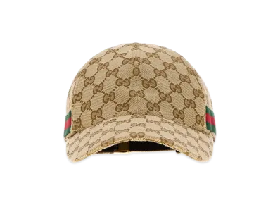 GUCCI GG Fabric Baseball Cap "Sand/Dark Brown"