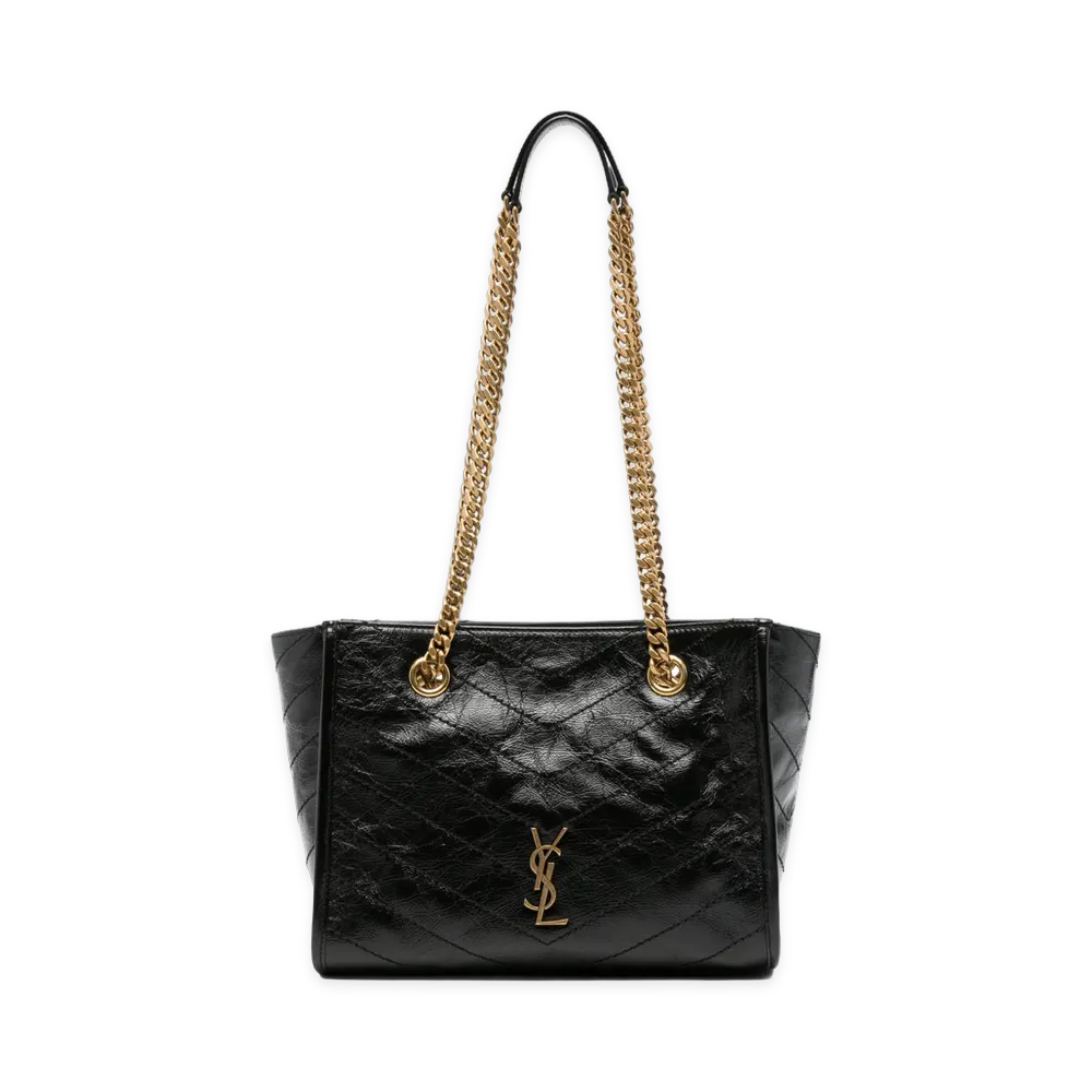 Saint Laurent Women's Borsa Shopping Niki Piccola in Pelle Vintage "Black"
