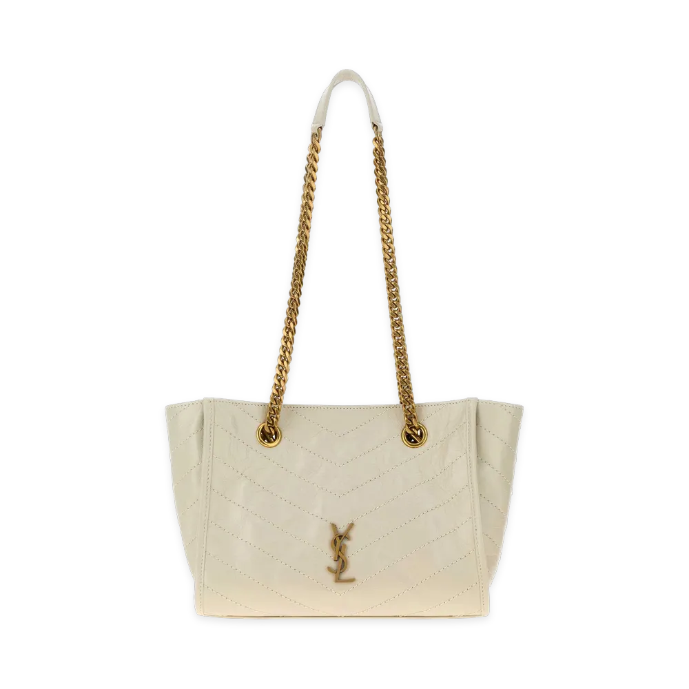 Saint Laurent Women's Leather Small Niki Shoulder Bag "White/Ivory"