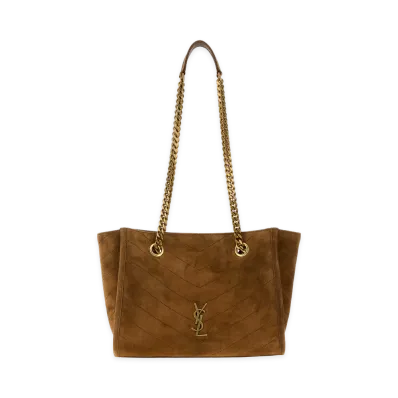 Saint Laurent Women's Suede Small Niki Shoulder Bag "Brown/Camel"