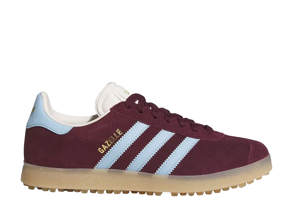 adidas Women's Gazelle Spikeless Golf "Maroon/Clear Sky"