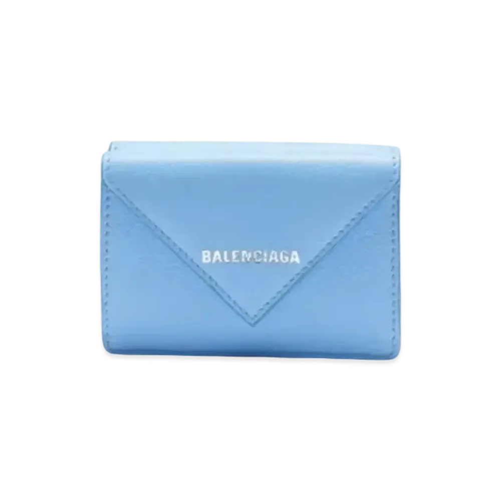 BALENCIAGA Papier Mini Wallet "Blue"