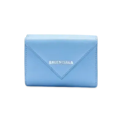 BALENCIAGA Papier Mini Wallet "Blue"