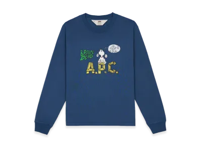 A.P.C. x Brain Dead Homesick Long Sleeve T-shirt "Indigo"
