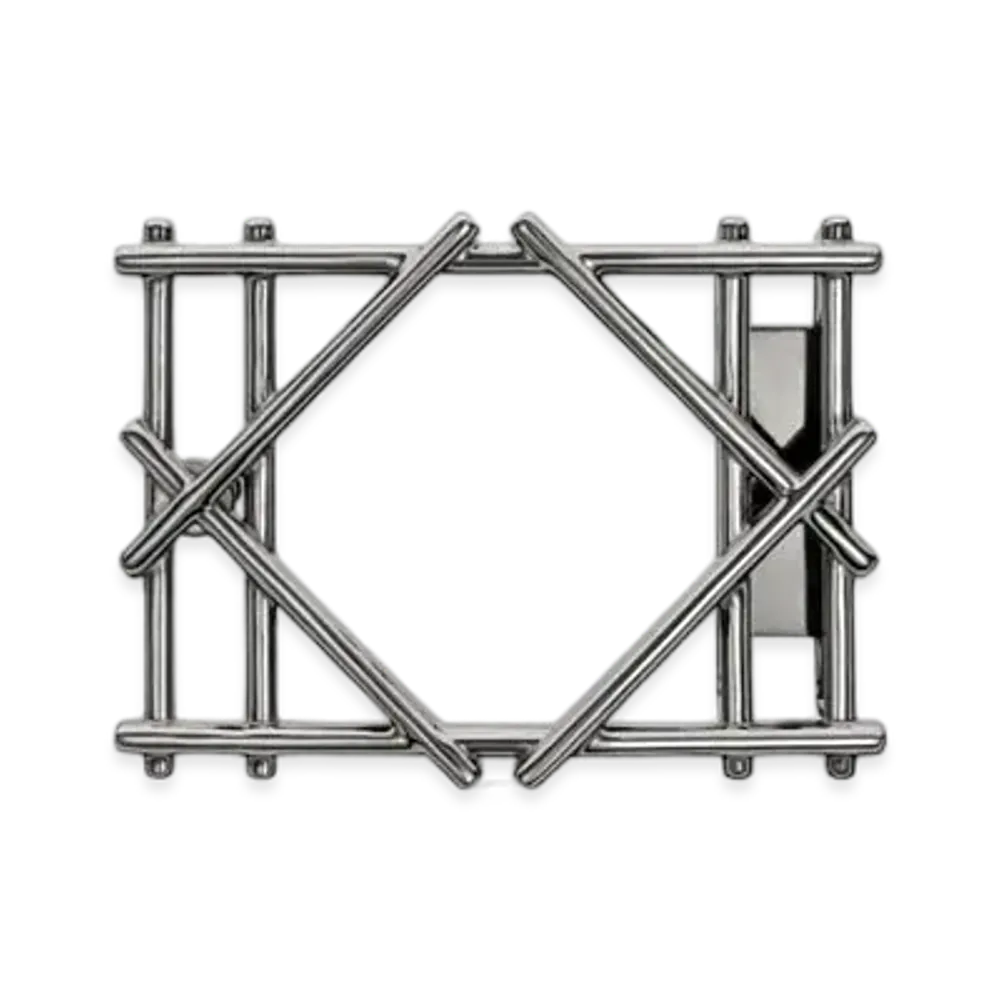 Dior Cannage Belt Buckle Brass 35 MM "Ruthenium"