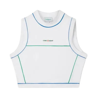 Casablanca Casa Sport Mock Neck Vest "White"