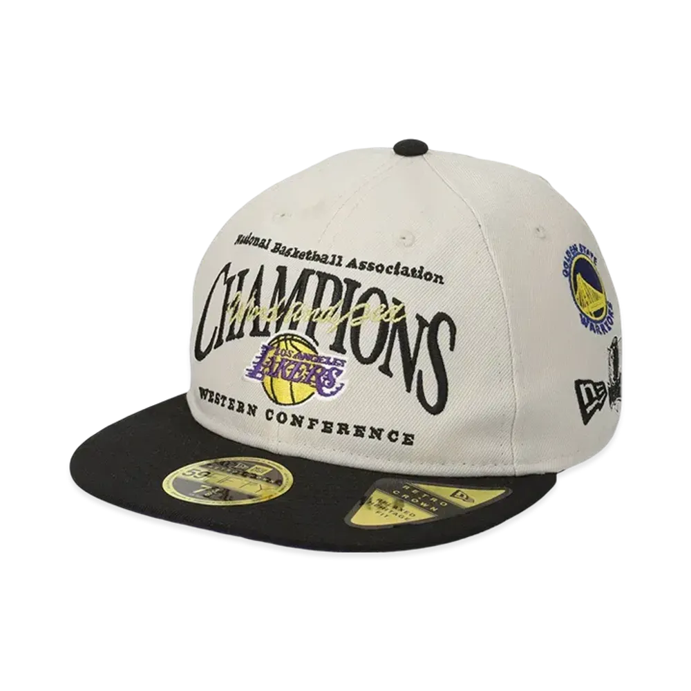 WIND AND SEA x NBA x NEW ERA Los Angels Lakers Retro Crown 9 Fifty Cap "Beige"