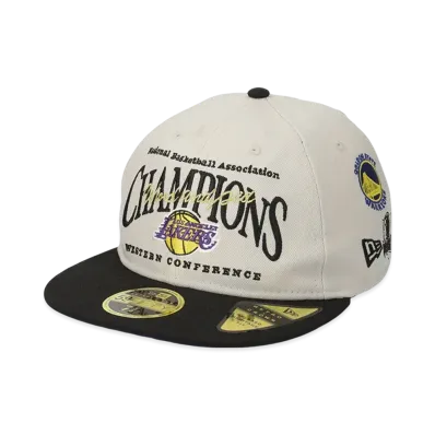 WIND AND SEA x NBA x NEW ERA Los Angels Lakers Retro Crown 9 Fifty Cap "Beige"