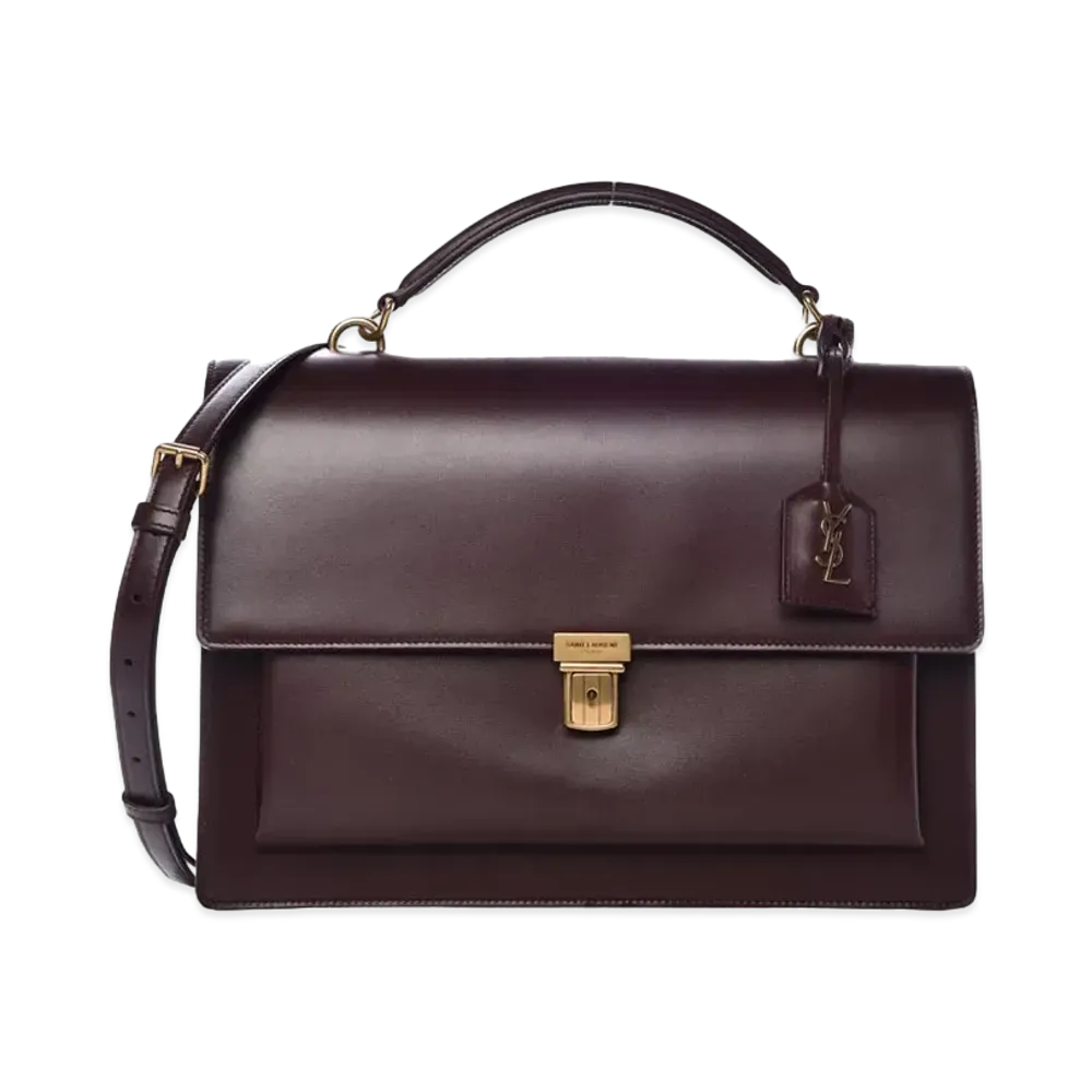 Saint Laurent Highschool Leather 2WAY Bag "Brown"