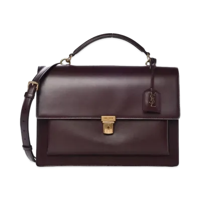 Saint Laurent Highschool Leather 2WAY Bag "Brown"