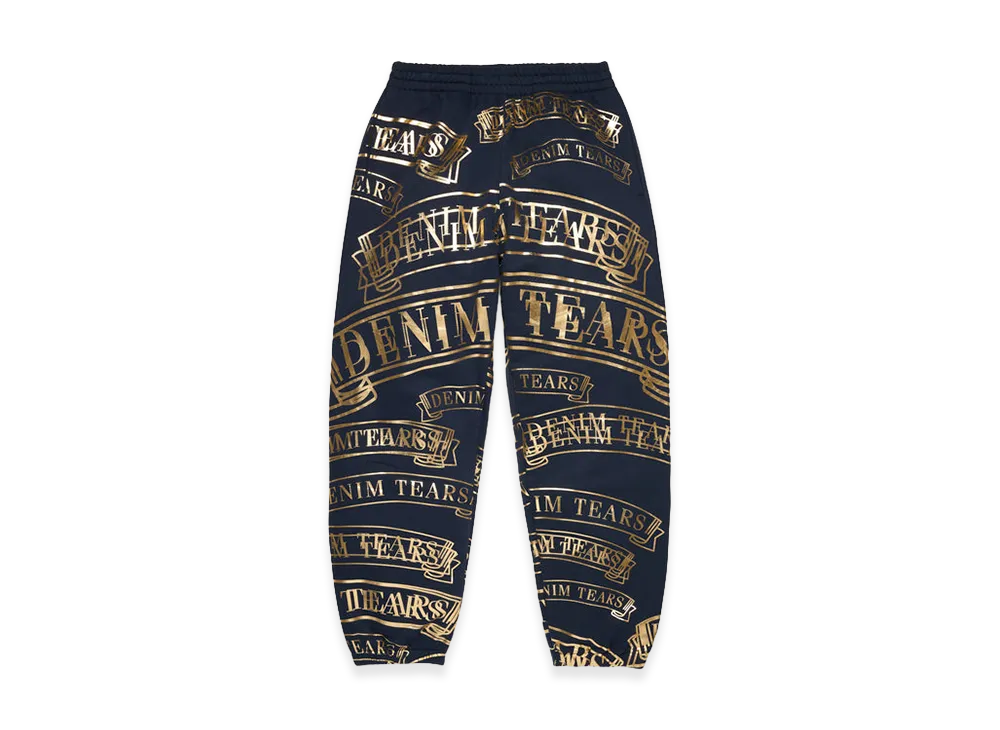 DENIM TEARS DT Banner Sweatpants "Navy"