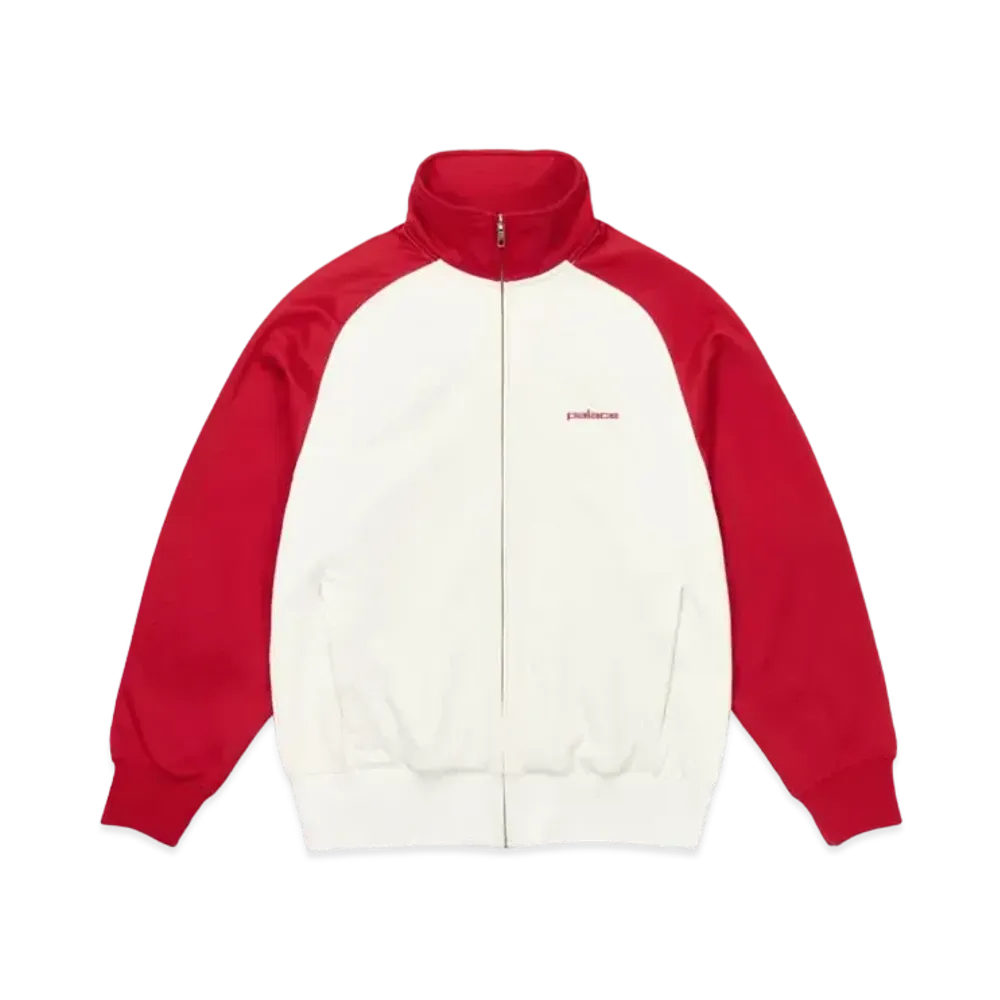 PALACE Polyknit Track Jacket "White Red"