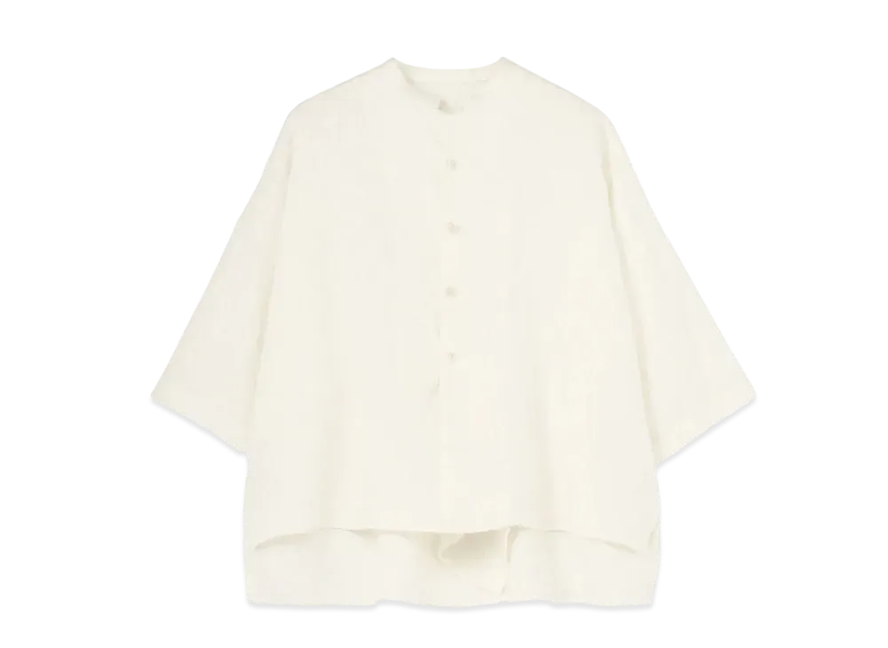 Yohji Yamamoto Y's LINEN WOOL SHORT SLEEVE SHIRT "Off White"