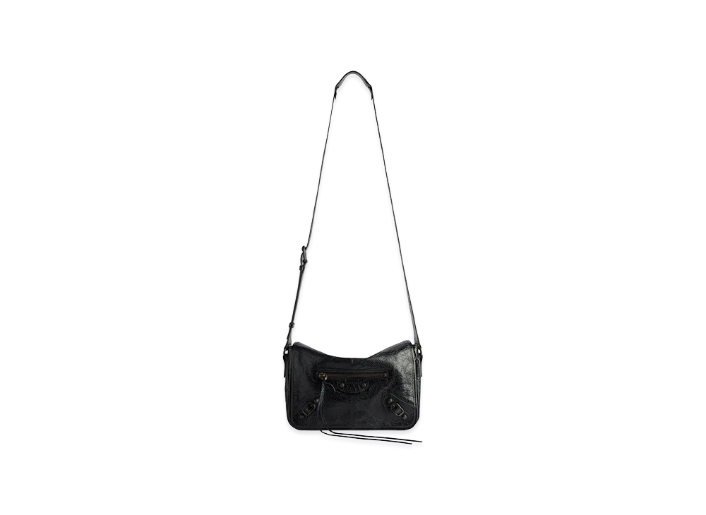 BALENCIAGA Le City Small Flap Messenger Bag "Black"