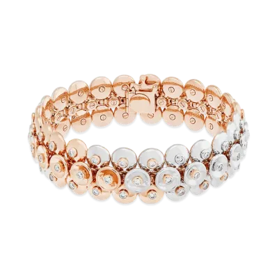 Van Cleef & Arpels Bouton d'or bracelet medium model "18K Rose gold/Diamond"