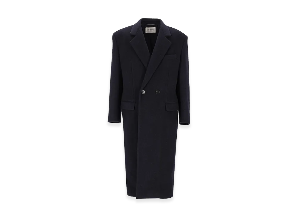Saint Laurent Double-Breasted Coat "Blue"
