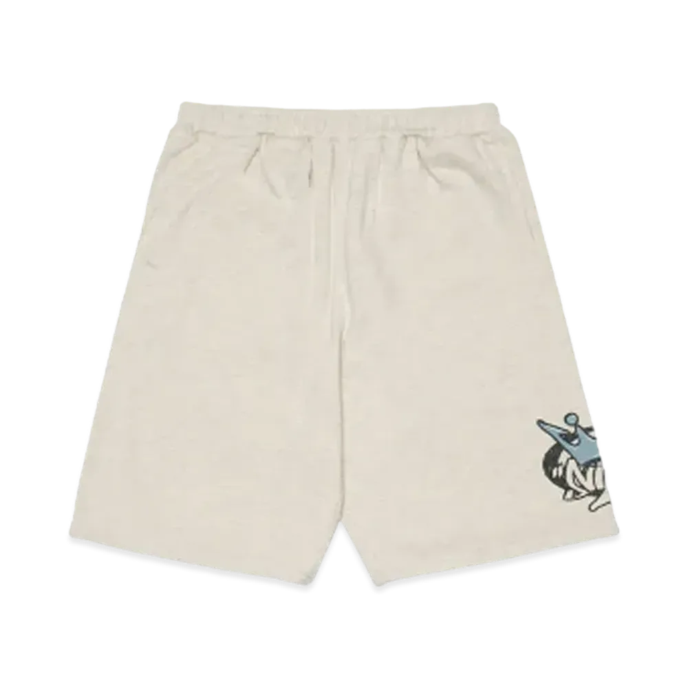 9090 King Logo Pigment Sweat Half Pants "Heather White"