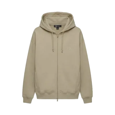 Y-3 Brushed Terry Zip Hoodie "Light Brown"
