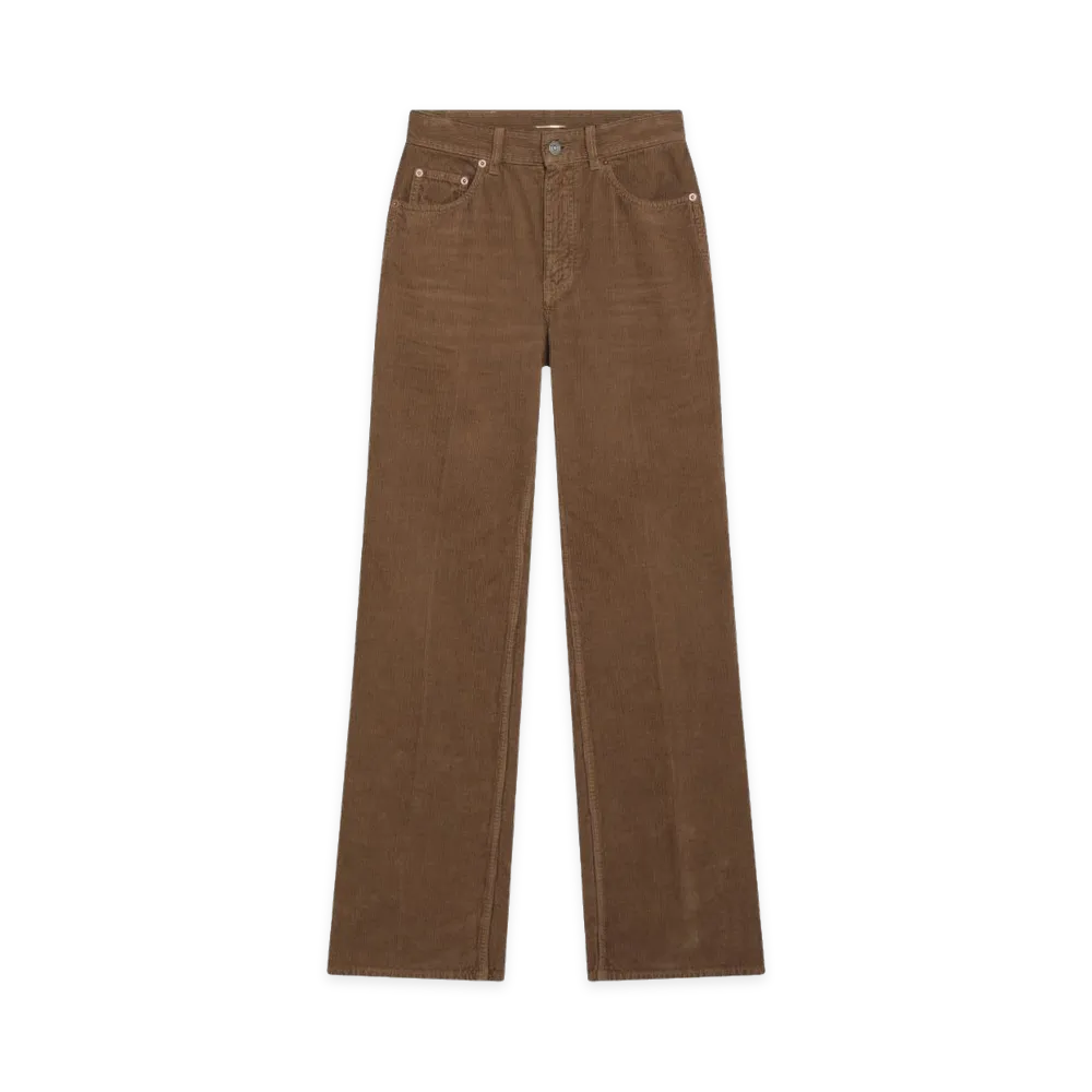 Saint Laurent Women's 70's Pants "Fall Leaf Brown"