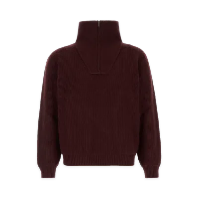 Saint Laurent Wool Sweater "Bordeaux/Burgundy"