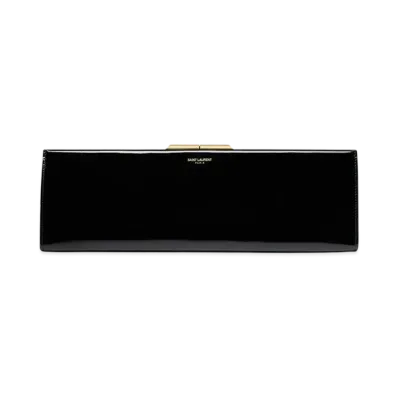 Saint Laurent Midnight Large Clutch In Patent Leather "Black"